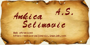 Ankica Selimović vizit kartica